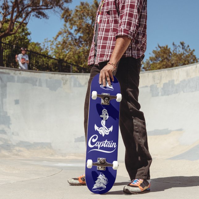 Skateboard Conception nautique d'ancre de voilier capitaine (Extérieur 2)