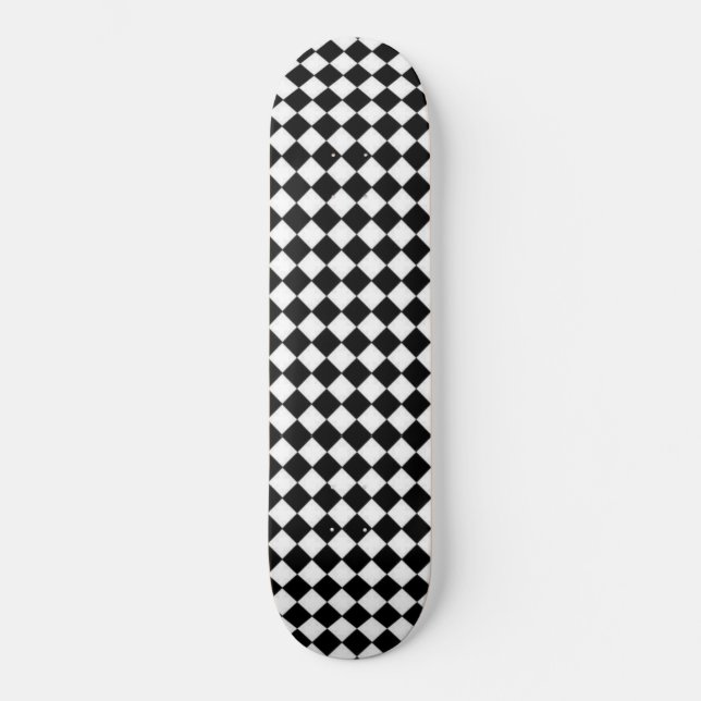 Skateboard Conception noir et blanc (Recto)