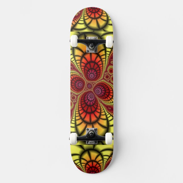 Skateboard Conception numérique Art Doré Grunge Rouille (Recto)