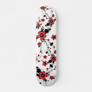 Skateboard Conception rouge de Sakura de fleurs de cerisier