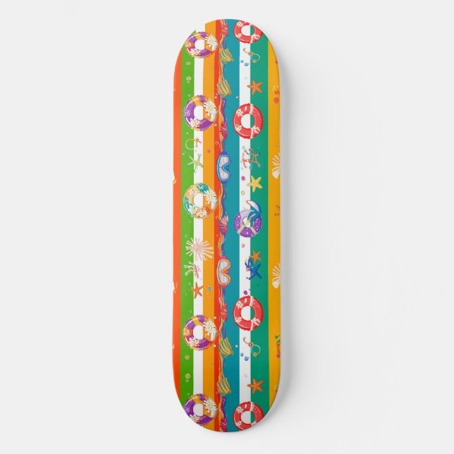 Skateboard Conception vibrante de plage estivale (Recto)