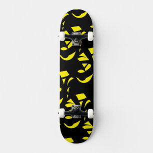 Skateboard Contemporain Jaune / Noir