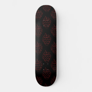 Skateboard Contour Rouge de Fraise Amoureux de Fruits Baies N