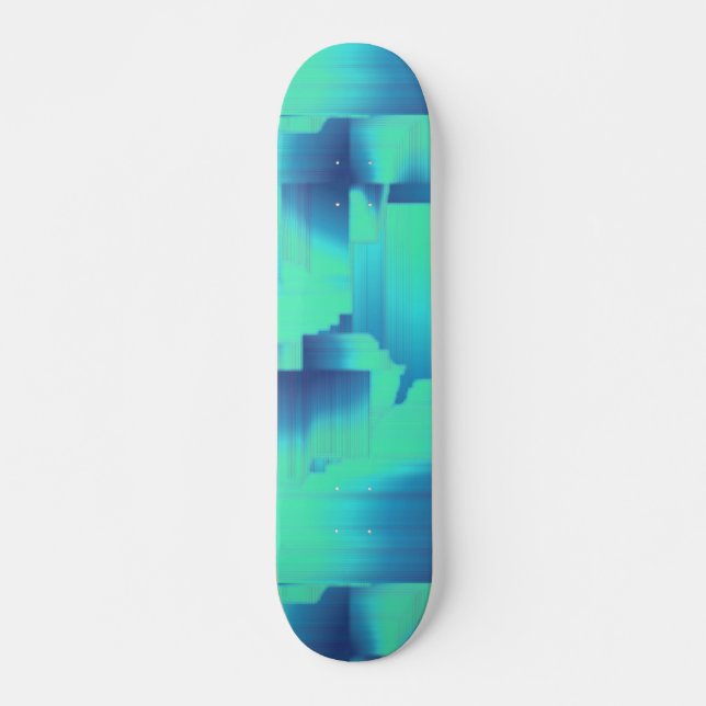 Skateboard Cool Blue Art Déco Design Skate Board (Devant)