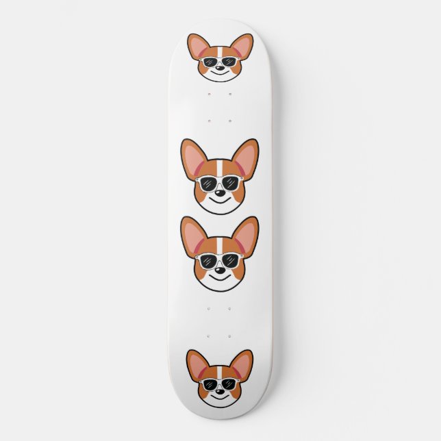 Skateboard Cool Corgi  (Recto)