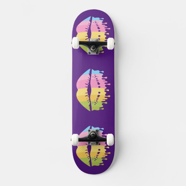 Skateboard Cool de lèvres fondues (Recto)