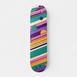 Skateboard Cool, design rétro coloré des années 80/90