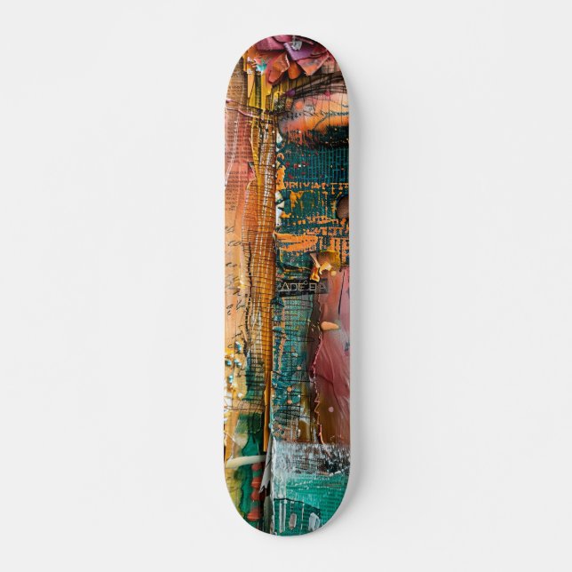 Skateboard Cool Funky Art Abstrait (Devant)