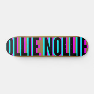Skateboard Cool Glitch Brown Ollie Nollie Planche De Patinage