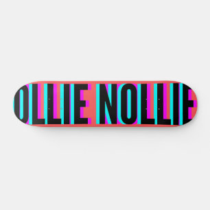 Skateboard Cool Glitch Coral Ollie Nollie Planche De Patinage