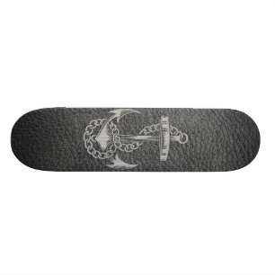 Skateboard Cool mode métal argent brillant effets d'ancrage