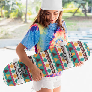 Skateboard Cool Moderne Coloré Motif tribal