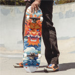 Skateboard Cool Mythique Dragon Head Orange Blue Hue<br><div class="desc">Le skateboard présente une illustration époustouflante représentant un dragon majestueux de couleur orange et bleue. ♥ Si vous avez besoin d’aide,  n’hésitez pas à me contacter via le "CONTACT SELLER" et je suis heureux de vous aider ! ♥</div>