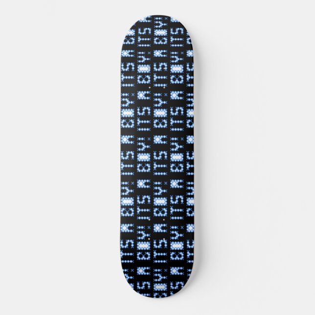 Skateboard Cool Noir Et Bleu C'Est Un Garçon Custom Skateboar (Recto)