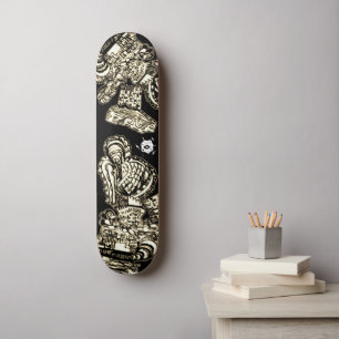 Skateboard Cool noir Sepia