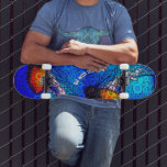 Skateboard Cool Orange Jellyfish Bleu Océan, Go with the Flow<br><div class="desc">"Va avec le flux." Prenez une leçon de ces méduses jaunes oranges flottant dans l'océan bleu turquoise et laissez la vie suivre son cours chaque fois que vous surf le trottoir sur ce skateboard photo d'illustration incroyablement chic, cool et coloré. Fait un grand cadeau pour quelqu'un spécial (ou vous-même)! Vous...</div>