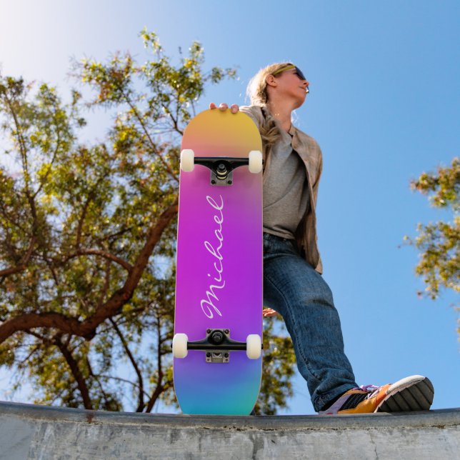 Skateboard Cool personnalisé Neon Ombre (Extérieur 1)