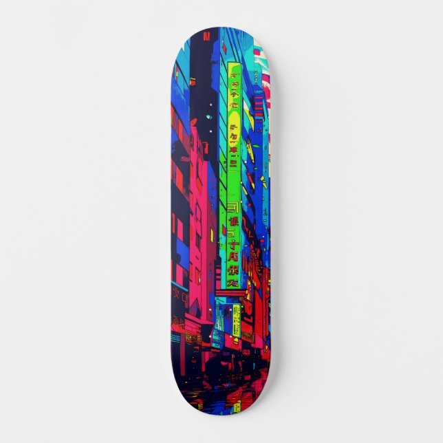 Skateboard Cool urbain Abstrait Scape Street Art inspiré (Recto)