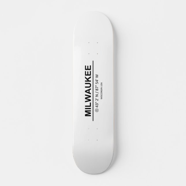 Skateboard Coordonnées Milwaukee (Devant)