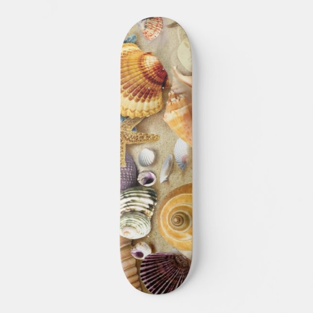Skateboard Coques de mer sur la plage (Recto)