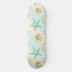 Skateboard Coquillages Retro Pastel Sea Life