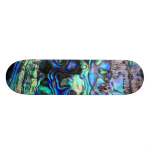 Skateboard Coquille d'abalone magnifique détail paua