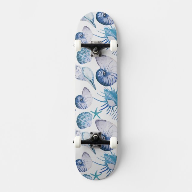 Skateboard Coquilles d'aquarelle (Recto)