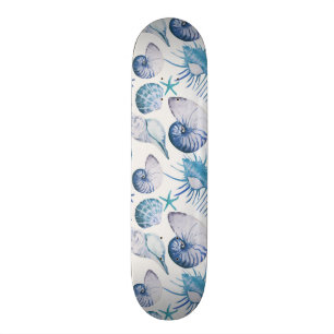 Skateboard Coquilles d'aquarelle
