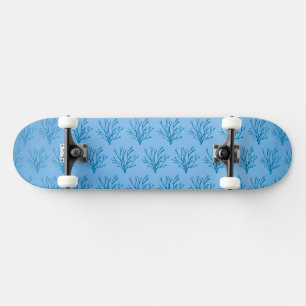Skateboard Coraux bleu motif sur arrière - plan bleu