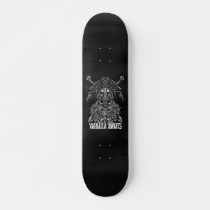 Skateboard Corbeaux d'Odin Mythologie Viking Valhalla attend