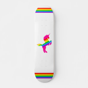 Skateboard COREY TIGER 80s RETRO VINTAGE UNICORN RAINBOW WHTE