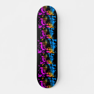 SKATEBOARD COREY TIGER ANNÉES 80 COULEURS DU VISAGE DE TIGRE