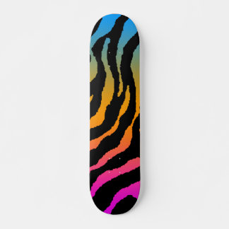 SKATEBOARD COREY TIGER ANNÉES 80 RAYURE DE TIGRE COULEURS MUL