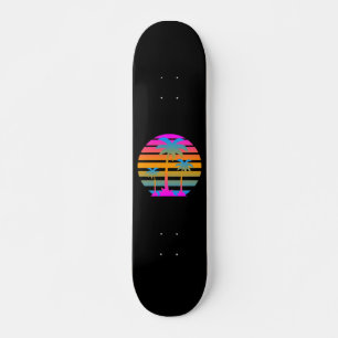 SKATEBOARD COREY TIGER RETRO SUNSET PALMIERS