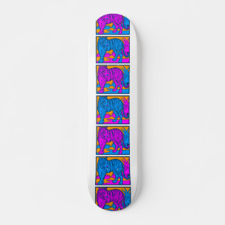 SKATEBOARD COREY TIGER SCÈNE TIGRE DES ANNÉES 1980 BLANC