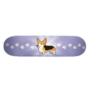 Skateboard Corgi de Gallois de Pembroke de bande dessinée