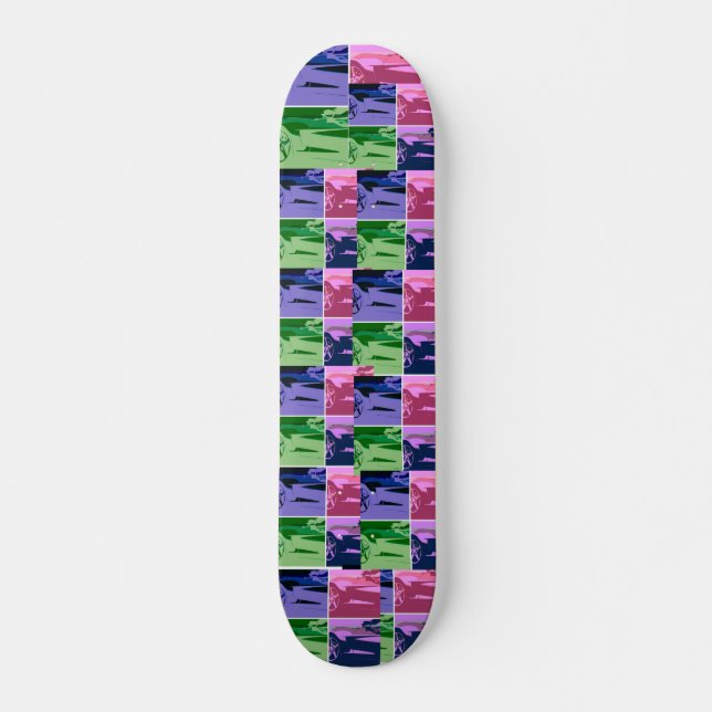 Skateboard Corvettes d'art pop (Devant)