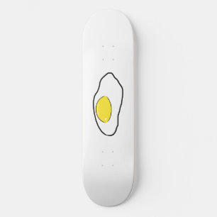 Skateboard Côté ensoleillé de dessin d'oeufs pochés de bande