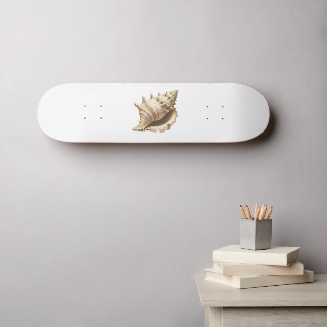 Skateboard Coteau/plage/coquillage nautique (Art mural (Horz))