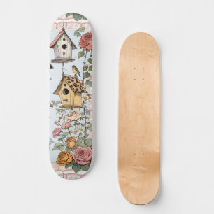 Skateboard Cottagecore Roses et dentelle