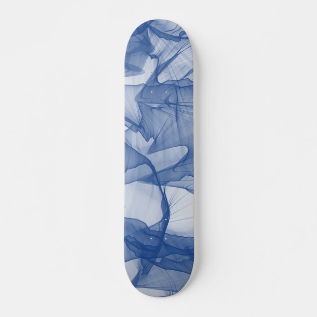 Skateboard Couche Mystique d'Écharpes en Chiffon Bleu (Devant)