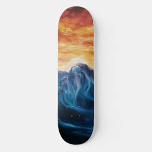 Skateboard Coucher de soleil Abstrait