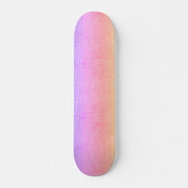 Skateboard coucher de soleil doux (Devant)
