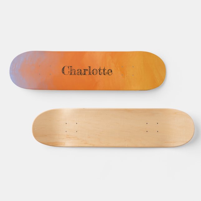 Skateboard Coucher de soleil orange (Horz)