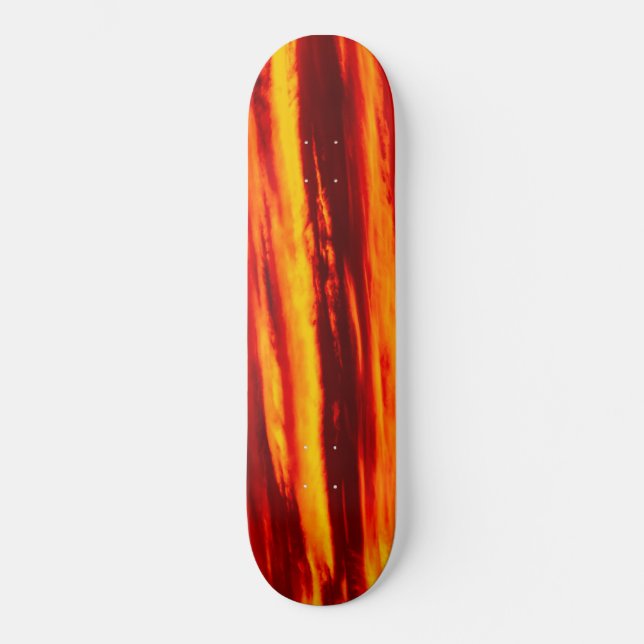 Skateboard Coucher de soleil rouge (Recto)
