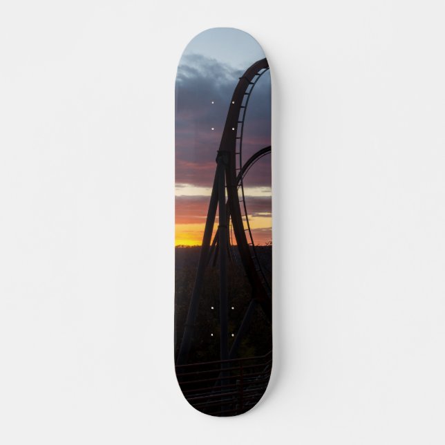 Skateboard Coucher de soleil sur un incendie de forêt (Devant)