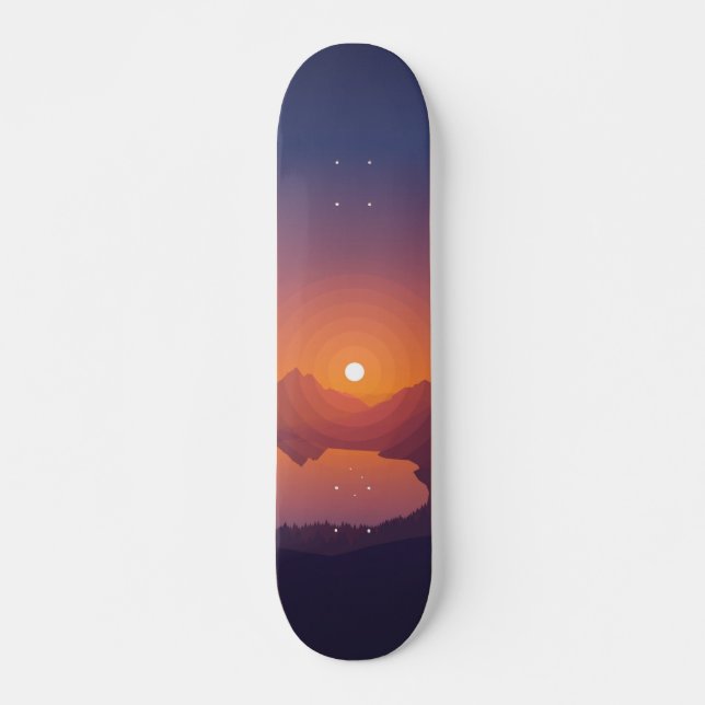 Skateboard Coucher du soleil (Devant)