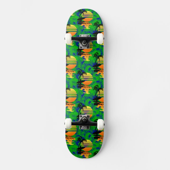 Skateboard Coucher du soleil surfant (Recto)