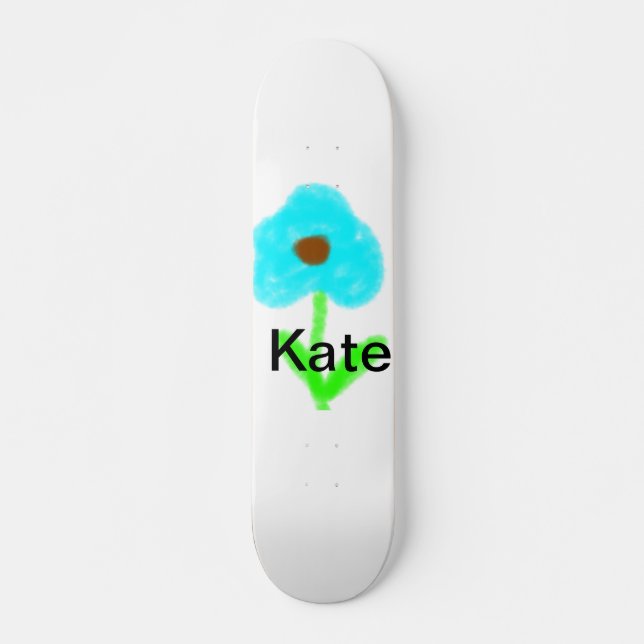 Skateboard Couleur d'eau bleu vert ajouter votre nom texte pe (Devant)