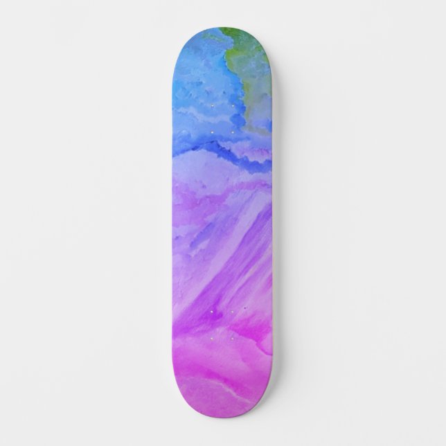 Skateboard Couleur d'eau | Filtres Miami | (Recto)